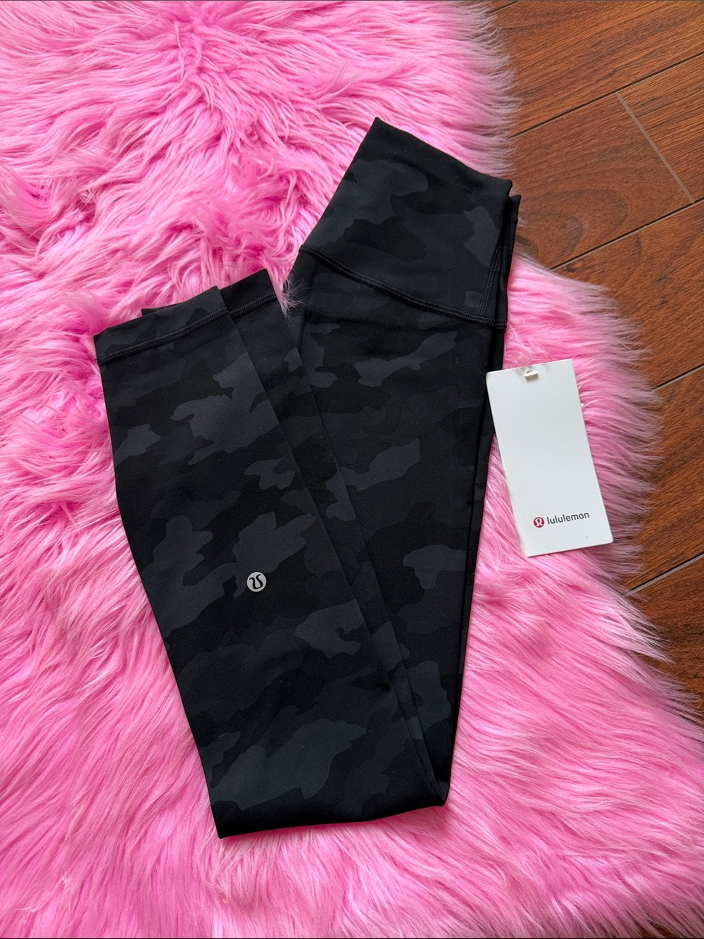 Lululemon size 4 Wunder train HR 25” heritage 360 Camo deep coal multi NWT